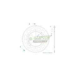 Esjot 520 48t Aluminium rear Sprocket (JTA1308)