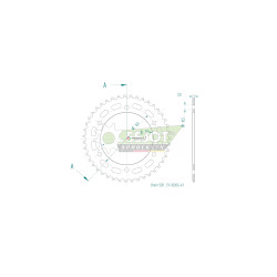 Esjot 520 43t Aluminium rear Sprocket (JTA1308)