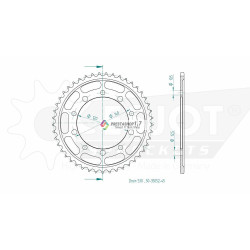 Esjot 530 45t Aluminium rear Sprocket (JT 1800/1797)