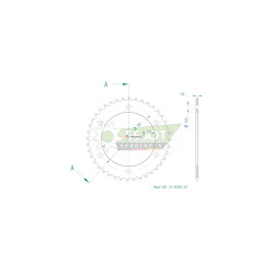 Esjot 520 40t Aluminium rear Sprocket (JTA1308)