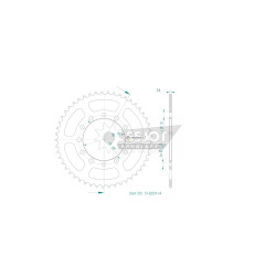 Esjot 520 49t Aluminium rear Sprocke (JTA486)