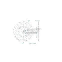 Esjot 520 45t Aluminium rear Sprocket (JTA486)