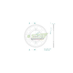 Esjot 428 50t Aluminium rear Sprocket (JT 798)