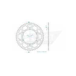 Esjot 520 51t Aluminium rear Sprocket (JTA460)