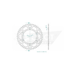 Esjot 520 47t Aluminium rear Sprocket(JT 251/245-2)