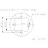 Esjot 520 38t Aluminium rear Sprocket (JT897)