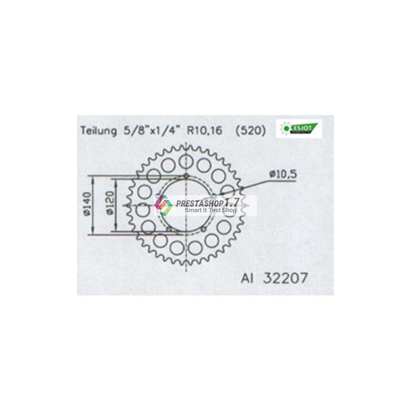 Esjot 520 41t Aluminium rear Sprocket (JTA1793)