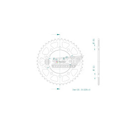 Esjot 520 43t Aluminium rear Sprocket (JTA1303)