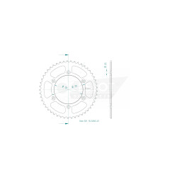 Esjot 520 49t Aluminium rear Sprocket (JT 897)