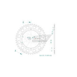 Esjot 520 43t Aluminium rear Sprocket (JT 251/245-2)