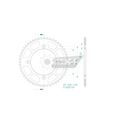 Esjot 428 51t Aluminium rear Sprocket (JTA895)