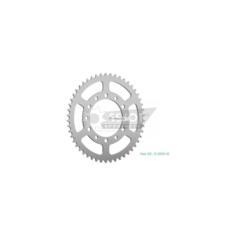 Esjot 520 50t Aluminium rear Sprocket (JTA486)