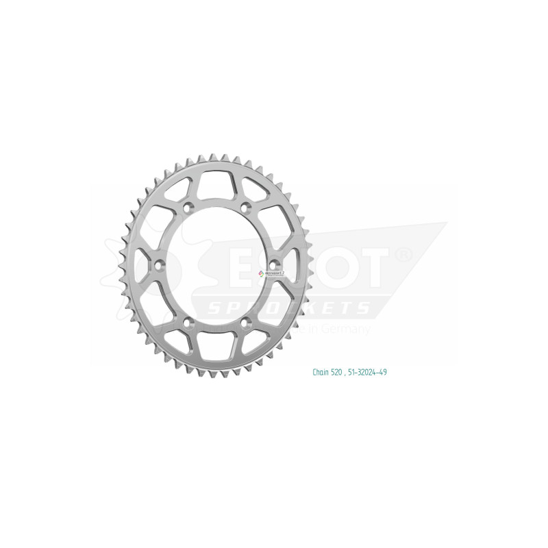 Esjot 520 49t Aluminium rear Sprocket (JTA460)