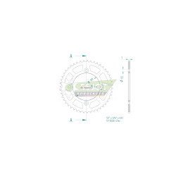 Esjot 428 47t Aluminium rear Sprocket (JT 798)