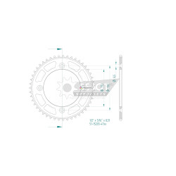 Esjot 428 47t Aluminium rear Sprocket (JTA895)