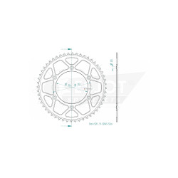 Esjot 520 52t Aluminium rear Sprocket