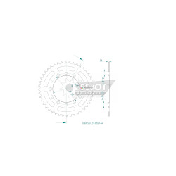 Esjot 520 44t Aluminium rear Sprocket (JA486)