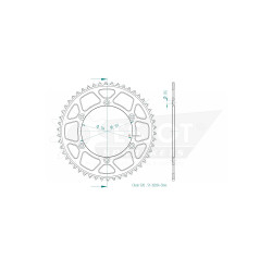 Esjot 520 50t Aluminium rear Sprocket (JTA460)