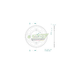 Esjot 428 48t Aluminium rear Sprocket (JT 798)