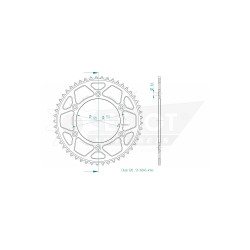 Esjot 520 49t Aluminium rear Sprocket (JT 718)