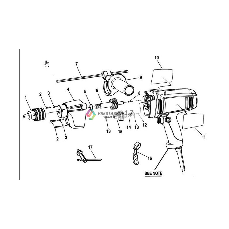 Drill Ryobi ( Image of Parts) (Component)